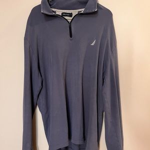 Nautica half zip blue pullover, size XL